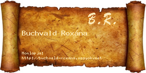 Buchvald Roxána névjegykártya